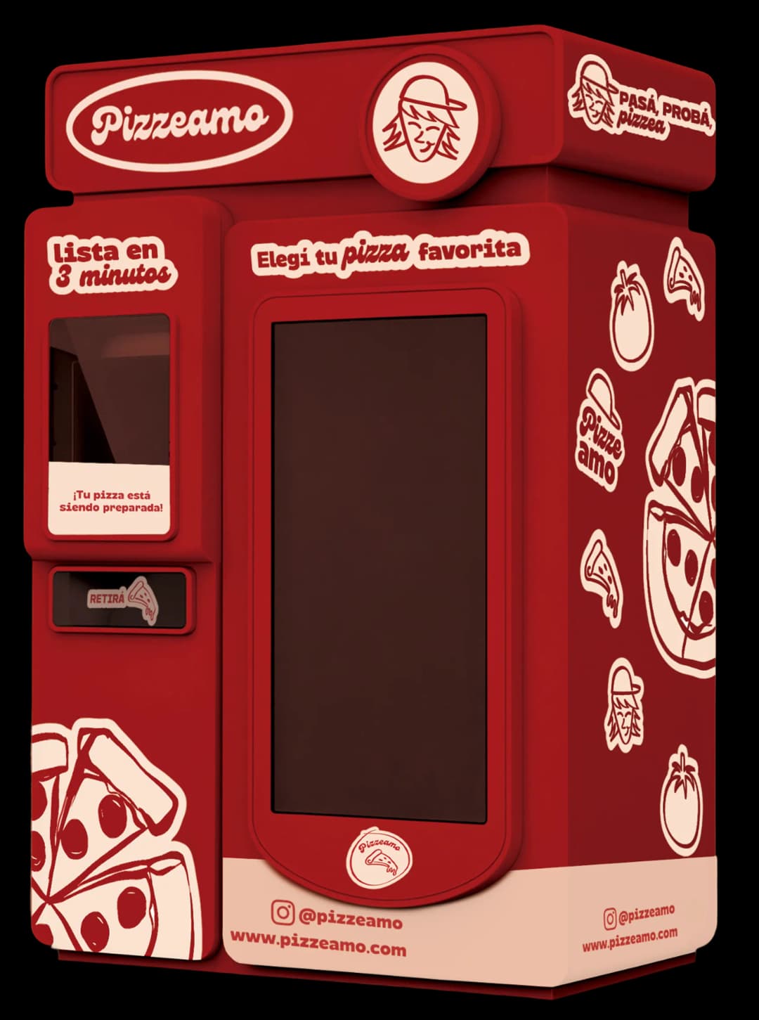 Máquina expendedora de pizza artesanal Pizzeamo